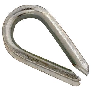 Campbell T7670609 Wire Rope Thimble, 1/8 in Dia Cable, Malleable Iron, Electro-Galvanized 10 Pack