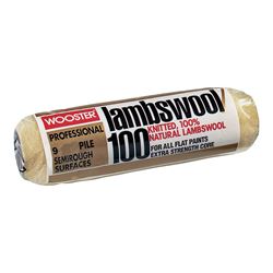Wooster R291-9 Roller Cover, 1/2 in Thick Nap, 9 in L, Lambs Wool Cover, Buff 