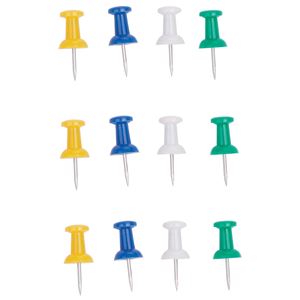ProSource PH-121152-PS Push Pin, 23 mm L, Plastic, Assorted Colors, Round Head