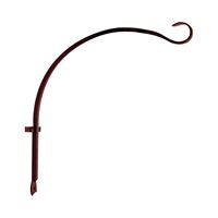 Landscapers Select GB-3040 Hanging Plant Hook, 16 in L, Steel, Hammered Bronze, Hammered Bronze, Wall Mount Mounting 