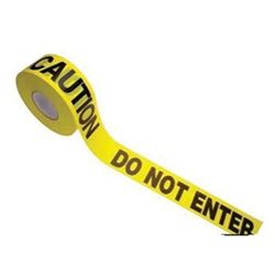 CH Hanson 16100 Barricade Safety Tape, 300 ft L, 3 in W, Yellow, Polyethylene 