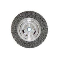 Weiler 36064 Wire Wheel Brush, 5 in Dia, 5/8 to 1/2 in Arbor/Shank, 0.006 in Dia Bristle, Carbon Steel Bristle 