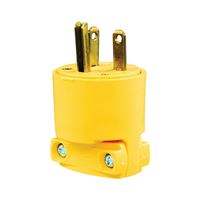 Eaton Wiring Devices 4409-BOX Electrical Plug, 2 -Pole, 20 A, 125 V, NEMA: NEMA 5-20R, Yellow 
