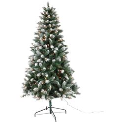 Santas Forest 50737 Christmas Tree, 3 ft H, Spruce Family, 120 W, Tungsten Bulb, Clear Light 