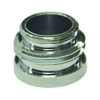 Danco 10509 Hose Aerator Adapter, 55/64-27 x 3/4 x 55/64-27 in, Male/GHTM x Female, Brass, Chrome Plated 