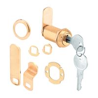 Defender Security U 9953KA Drawer and Cabinet Lock, Keyed Lock, Y13 Yale Keyway, Brass 