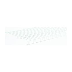 ClosetMaid SuperSlide 4736 Wire Shelf, 80 lb, 1-Level, 16 in L, 96 in W, Steel, White 6 Pack 