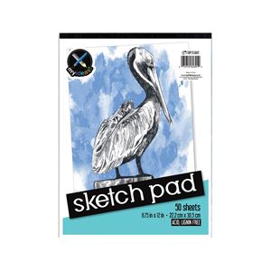 TOP FLIGHT 4807103 Sketch Pad, Drawing Sheet, 8-3/4 in L x 12 in W Sheet, 50-Sheet 6 Pack