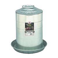 Little Giant 9833 Poultry Fount, 3 gal Capacity, Galvanized Steel, Floor, Ground Mounting, Pack of 2 