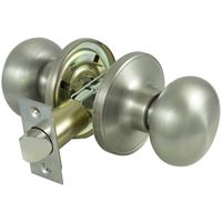 ProSource TFX230V-PS Lockset, Knob Handle, Metal, Satin Nickel, 2-3/8 to 2-3/4 in Backset, 1-3/8 to 1-3/4 in Thick Door 