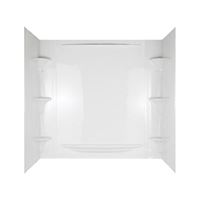 DELTA Vesuvia Series 39744-HD Bathtub Wall Set, 31-1/8 in L, 53-3/8 in W, 58 in H, Polycomposite, Adhesive Installation 