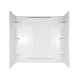 DELTA Vesuvia Series 39744-HD Bathtub Wall Set, 31-1/8 in L, 53-3/8 in W, 58 in H, Polycomposite, Adhesive Installation