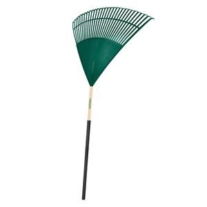 Landscapers Select 34590 Lawn/Leaf Rake, Poly Tine, 30-Tine, Wood Handle, 48 in L Handle