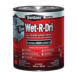 Gardner WET-R-DRI Series 0378-GA Roof Cement, 1 qt 