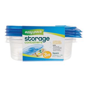 Easy Pack 8058 Storage Container, 25 oz Capacity, Plastic, Pack of 6