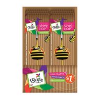 Creative Options 9920 Note Clip, Bee, Lady Bug and Flower Designs, Multi-Color 24 Pack 