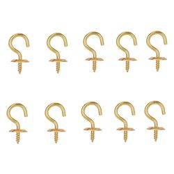 ProSource LR-389-PS Cup Hook, 9/32 in Opening, 2.5 mm Thread, 5/8 in L, Brass, Brass 
