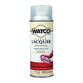 Watco 63081 Lacquer Spray Paint, Gloss, Liquid, Clear, 11.25 oz, Aerosol Can