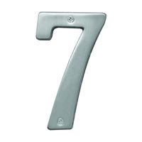 HY-KO Prestige Series BR-51SN/7 House Number, Character: 7, 5 in H Character, Nickel Character, Solid Brass 3 Pack 