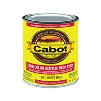 Cabot 140.0001801.005 Decking Stain, Low-Lustre, White, Liquid, 1 qt 
