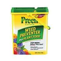 Preen 21-63907 Weed Preventer Plus Plant Food, Granular, 16 lb Drum 