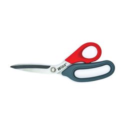 Crescent Wiss W812S Household Scissor, 8-1/2 in OAL, 3-1/2 in L Cut, Stainless Steel Blade, Gray/Red Handle 
