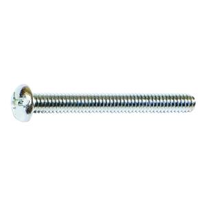Midwest Fastener 07689 Machine Screw, 1/4-20 in Thread, Coarse Thread, Round Head, Combo Drive, Steel, Zinc, 100 PK