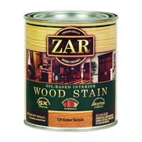 ZAR 12912 Wood Stain, Amber, Liquid, 1 qt, Can 