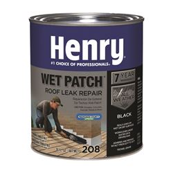 Henry HE208030 Roof Cement, Black, Liquid, 1 qt Can 