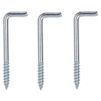 ProSource LR-396-PS Screw Hook, 5/8 in Opening, 5.3 mm Thread, 2-5/8 in L, Steel, Zinc 