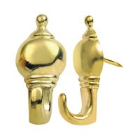 OOK Colonial Series 53500 Decorative Pushpin Hanger, 10 lb, Brass Plated 