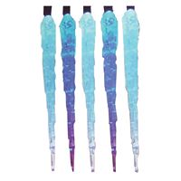 Hometown Holidays 1805 Icicle Light, 2.4 W, 10-Lamp, LED Lamp, Pure White/Blue Light, 8-1/2 ft L  