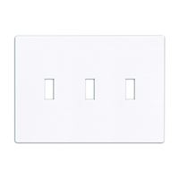 Eaton Wiring Devices PJS3W Wallplate, 4-7/8 in L, 6-3/4 in W, 3 -Gang, Polycarbonate, White, High-Gloss 