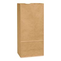Duro Bag 80078 BW Sack, 12 x 7 x 17 in, 66 lb Capacity, 12 in L, 7 in W, 17 in H, Kraft Paper, Brown 