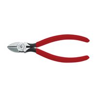 Klein Tools D252-6 Diagonal Cutting Plier, 6-1/8 in OAL, 1/2 in Cutting Capacity, Red Handle, 0.813 in W Jaw 
