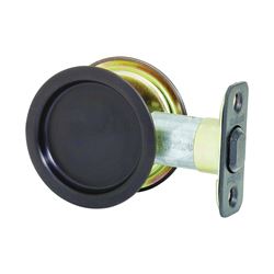 Kwikset 33410/11P Pocket Door Lock, Oil-Rubbed Bronze, 2-3/8 in Backset 