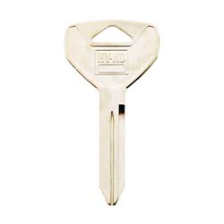 Hy-Ko 11010Y157 Key Blank, Brass, Nickel, For: Chrysler Vehicle Locks, Pack of 10 