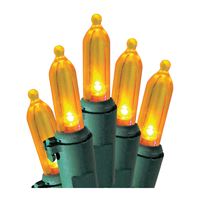 Hometown Holidays U10E406G Light Set, Christmas, 120 V, 2.4 W, 50-Lamp, LED Lamp, Orange Lamp, 13.58 ft L 24 Pack 