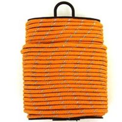 Wellington RMFPO1450 Reflective Rope, 1/4 in Dia, 50 ft L, 95 lb Working Load, Polypropylene, Safety Orange 