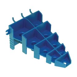 CRAWFORD PBS9 Light-Duty Screwdriver Holder, Plastic, Blue, For: 1/8 in or 1/4 in Pegboard 