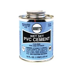 Harvey 018420-12 Solvent Cement, 16 oz Can, Liquid, Blue 
