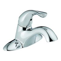 DELTA Classic Series 500-DST Bathroom Faucet, 1.2 gpm, 1-Faucet Handle, Brass, Chrome Plated, Lever Handle, Rigid Spout 