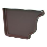 Amerimax 2520519 Gutter End Cap, 5 in L, Aluminum, Brown, For: 5 in K-Style Gutter System 