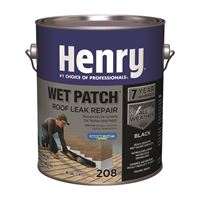 Henry Wet Patch 208R Series HE208042 Roof Cement, Black, Liquid, 1 gal Can, Pack of 4 