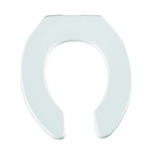 Bemis M955C-000 Toilet Seat with Cover, Round, Plastic, White, Sta-Tite Hinge
