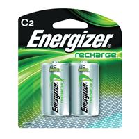 Energizer NH35BP-2 Battery, 1.2 V Battery, 2500 mAh, C Battery, Nickel-Metal Hydride, Rechargeable 
