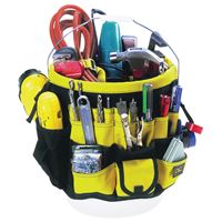 CLC Tool Works Series 4122 Bucket Tool Organizer, 61-Compartment, Rip-Stop Fabric, Black/Yellow 
