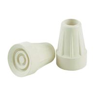 Shepherd Hardware 9742 Crutch Tip, Round, Rubber, Off-White, 7/8 in Dia, Pack of 6 