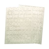 HY-KO 30013 Die-Cut Number and Letter Set, 1 in H Character, White Character, White Background, Vinyl 