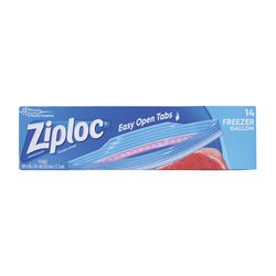 Ziploc 00389 Freezer Bag, 1 gal Capacity, 14 Pack 